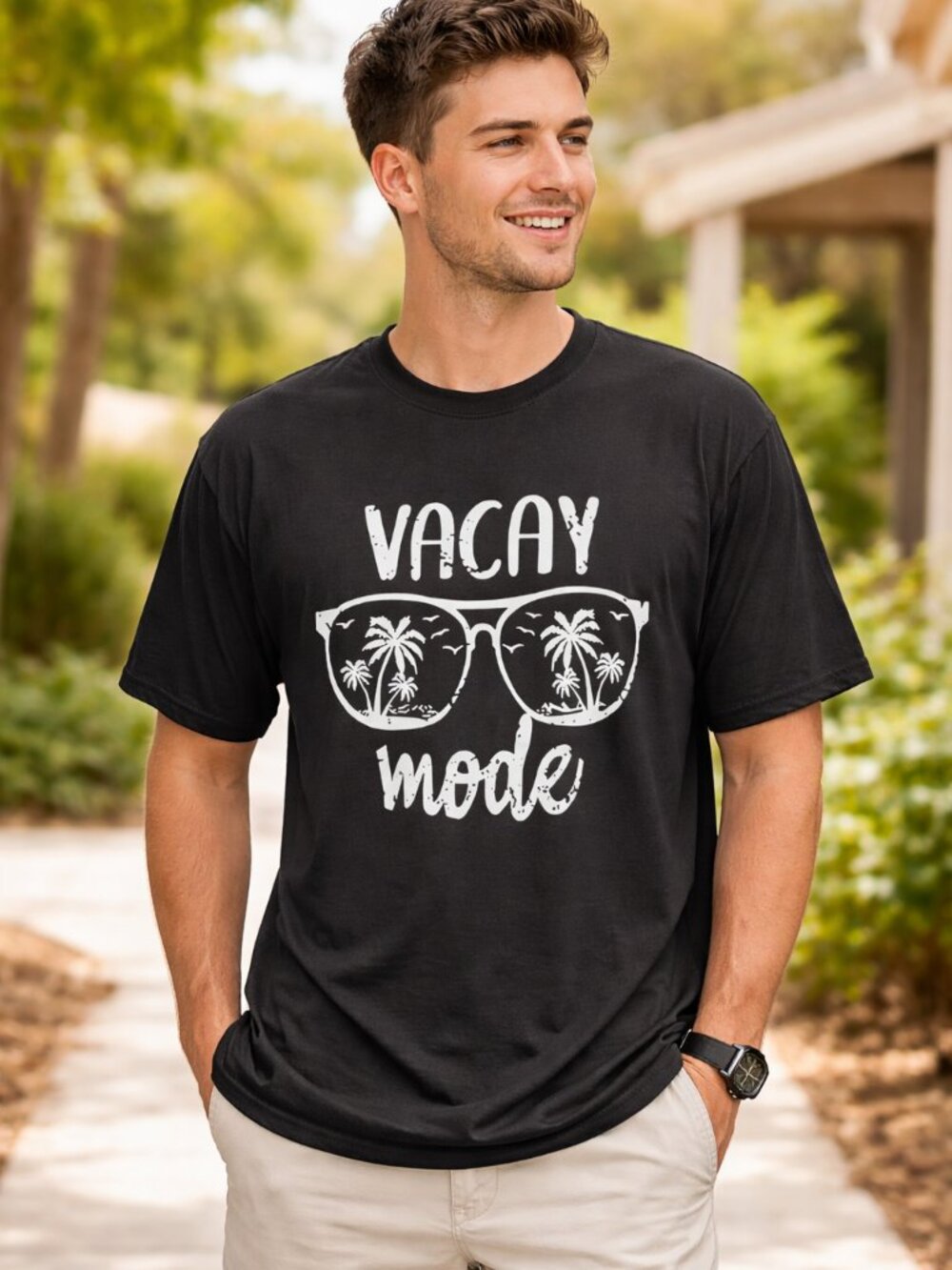 Men's Vacay Mode Graphic T-shirt - Size XL